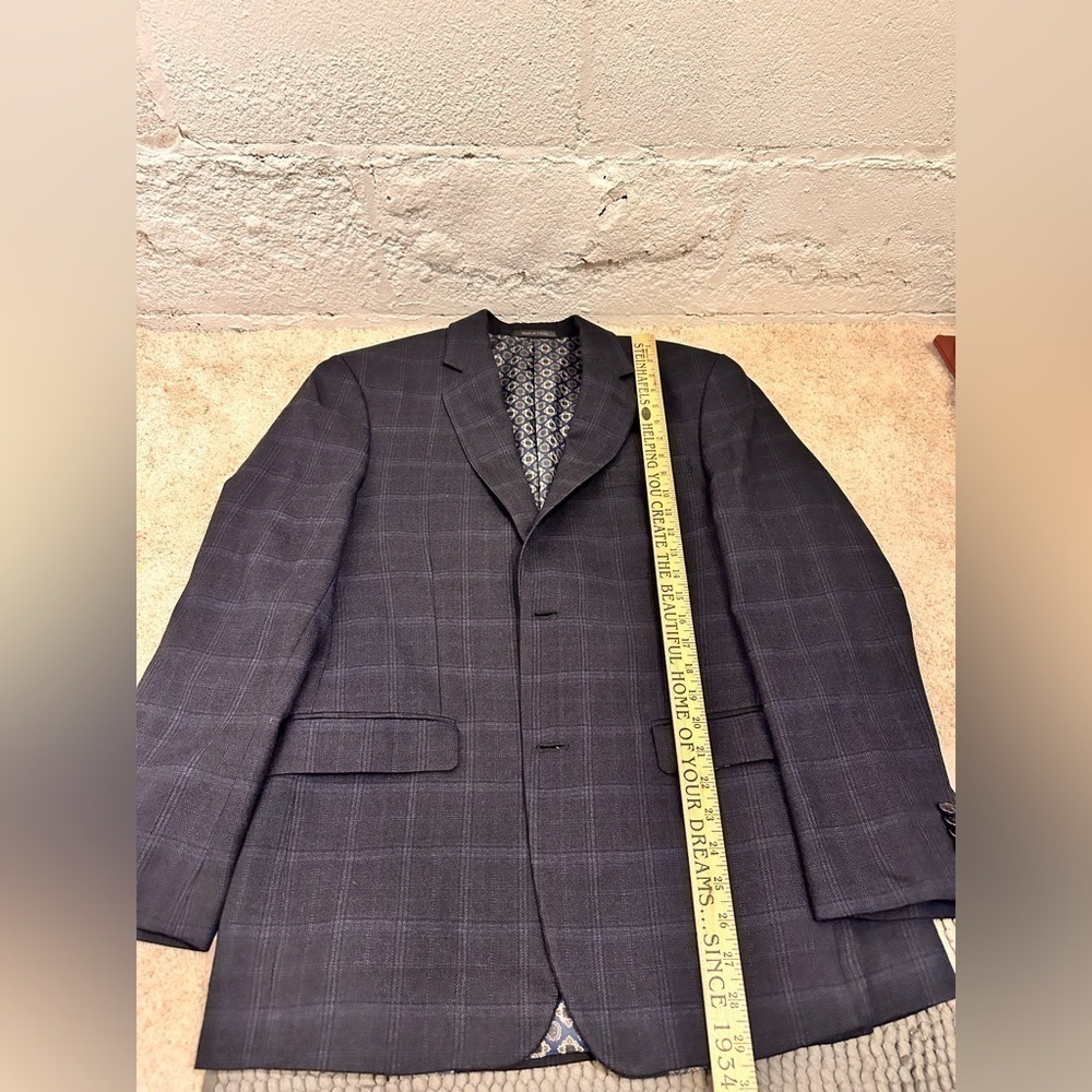 Michael Kors Wool Sports Coat Jacket Men’s Size 38R Navy Blue Striped Separate - Picture 7 of 12